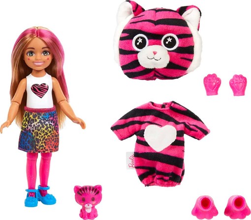 Кукла Барби Cutie Reveal Mini Тигренок HKR15