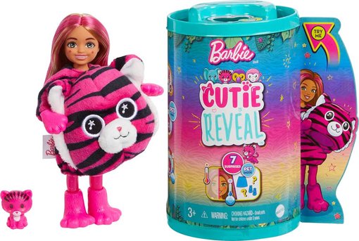 Кукла Барби Cutie Reveal Mini Тигренок HKR15