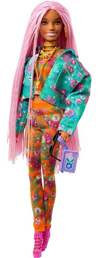 Кукла Барби Экстра c розовыми косичками GXF09