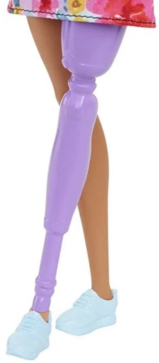 Кукла Барби Игра с модой в платье с цветами и протезом HBV21