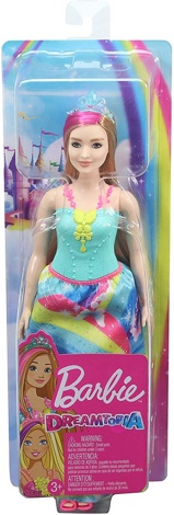 Кукла Барби Принцесса полная с розовыми прядями GJK16