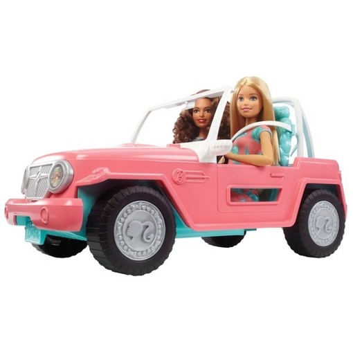 Кукла Барби с подругой в розовом джипе FPR59