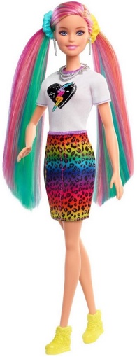 Кукла Барби с разноцветными волосами GRN81