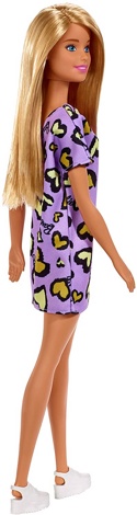 Кукла Барби Светло русая в фиолетовом платье с сердечками GHW49