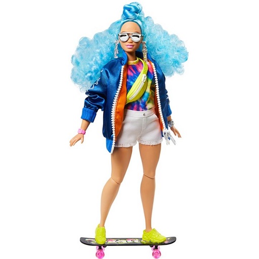 Кукла Барби Экстра со скейтбордом GRN30