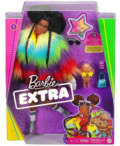 Кукла Барби Экстра в радужном пальто GVR04