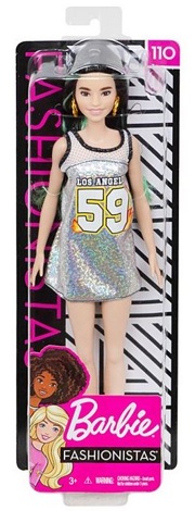 Кукла Барби "Игра с модой" высокая с черными волосами FXL50