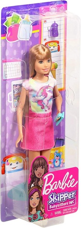 Кукла Барби Скиппер в майке с рисунком единорожки FXG91