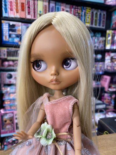 Кукла Блайз Блондинка в розовом платье (Кастом) - фото2