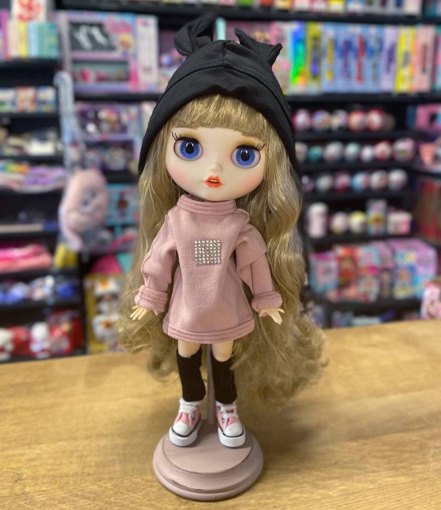 Кукла Блайз с зубками блондинка в розовой тунике