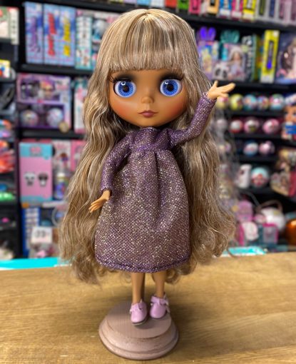 Кукла Блайз Праздничная мелированная в фиолетовом платье