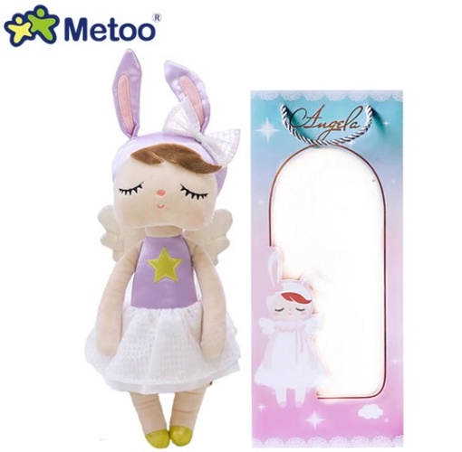 Кукла-сплюшка в фиолетовом платье с крыльями Metoo 33 см 912-16-2