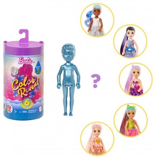 Кукла-сюрприз Барби Челси Color Reveal 1 серия GTT23