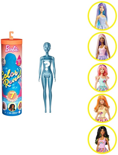 Кукла-сюрприз Барби Color Reveal "Цветное перевоплощение" 3 серия GTP42