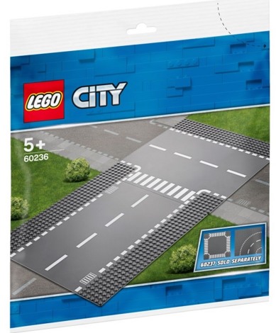 Лего 60236 Прямой и Т-образный перекрёсток Lego City