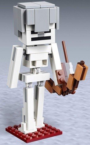 Лего Большие фигурки Скелет с кубом магмы Lego Minecraft 21150