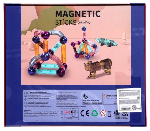 Магнитный конструктор Магические палочки с животными 35 деталей Xinbida 7084381