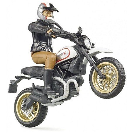 Мотоцикл Ducati Scrambler Desert Sled с водителем Bruder 63050 63051