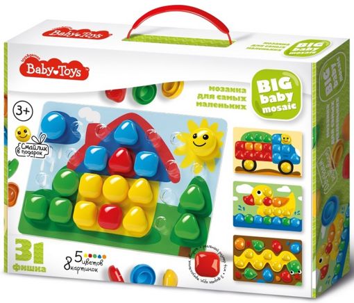 Мозаика для малышей 5 цветов 31 элемент Baby Toys 02521