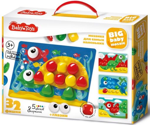 Мозаика для малышей 5 цветов 32 элемента Baby Toys 02522