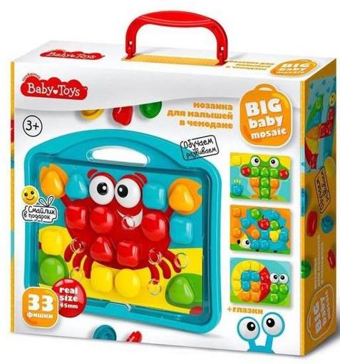 Мозаика для малышей в чемодане Краб 33 эл Baby Toys 04102