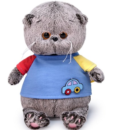 Мягкая игрушка Басик Беби в футболке с машинкой 20 см BB-064