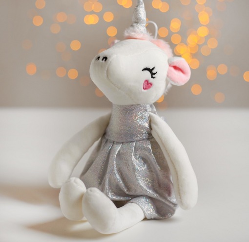 Мягкая игрушка Единорог в платье цвета микс 4462316