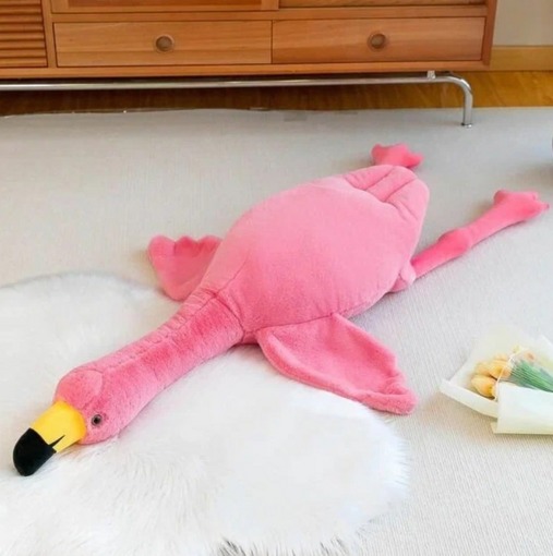 Мягкая игрушка Фламинго розовый 130 см