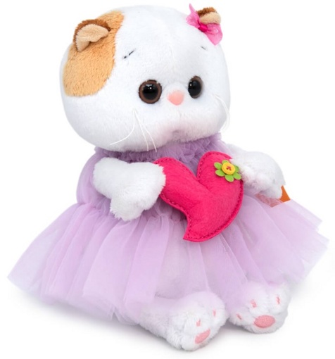 Мягкая игрушка Кошечка Ли-Ли Беби в платье с сердечком 20 см LB-091