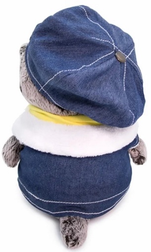 Мягкая игрушка Кот Басик Беби в джинсовом жилете 20 см BB-051