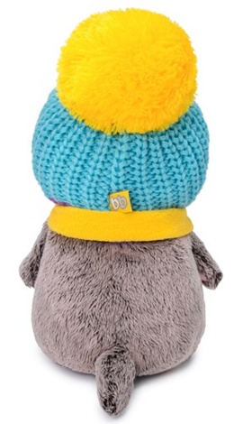Мягкая игрушка Кот Басик Беби в вязаной шапке 20 см BB-050