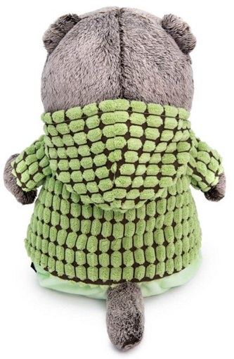 Мягкая игрушка Кот Басик в зеленой курточке 22 см Ks22-185