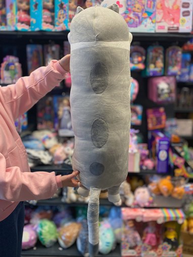 Мягкая игрушка Кот Батон серо-белый 100 см