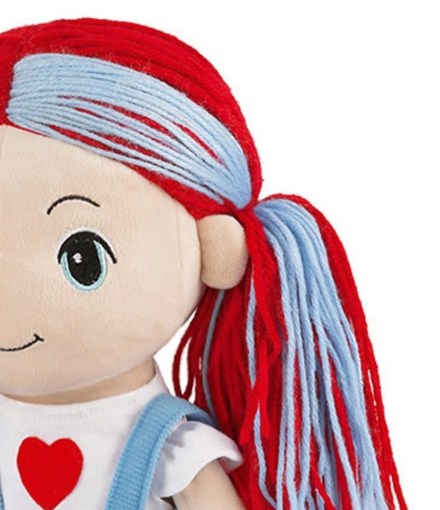 Мягкая игрушка Кукла Стильняшка с голубой прядью MaxiToys MT-HH-R20191