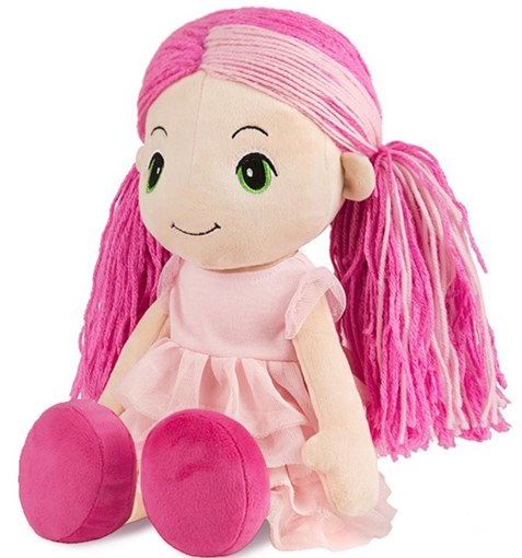 Мягкая игрушка Кукла Стильняшка с розовой прядью MaxiToys MT-HH-R20192