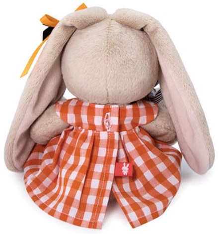 Мягкая игрушка Зайка Ми в оранжевом платье с зайчиком 15 см SidX-376