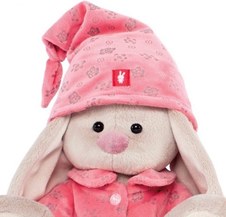 Мягкая игрушка Зайка Ми в розовой пижаме 18 см SidS-070