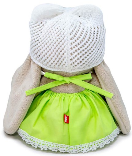 Мягкая игрушка Зайка Ми В салатовом платье с кружевом 18 см SidS-469