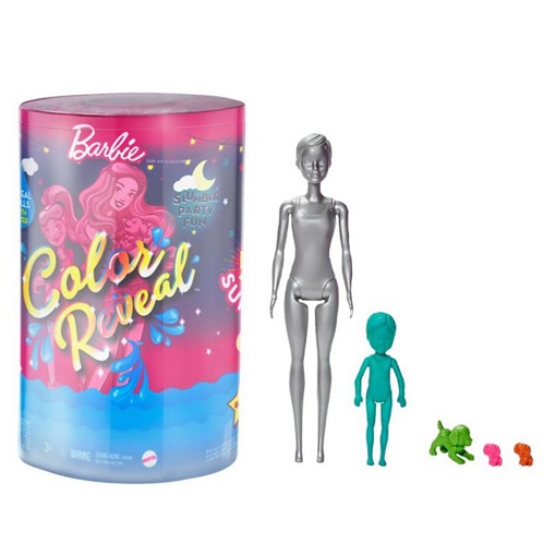 Набор Барби Color Reveal Пижамная вечеринка GRK14