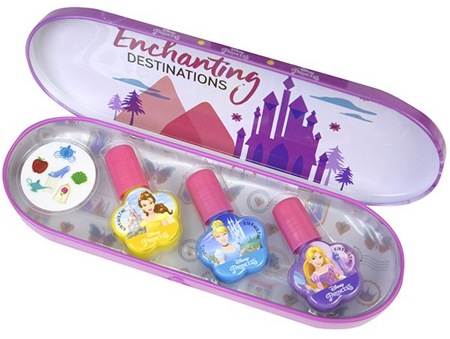 Набор детских лаков для ногтей "Disney Princess" Markwins 3 шт в пенале