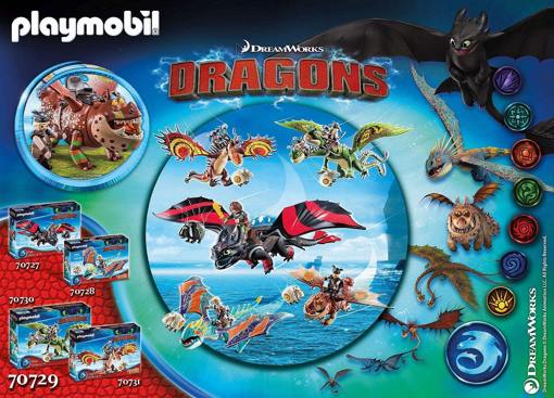 Набор гонки на драконах: Рыбьеног и Мясорубка Playmobil 70729