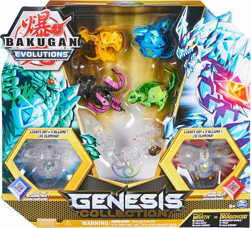 Набор из 6 бакуганов и 2-ух наноганов Bakugan Evolutions Genesis Collection 20136943