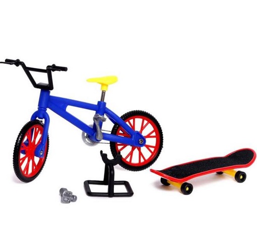 Набор из пальчикового велосипеда и фингерборда Woow Toys 6245279