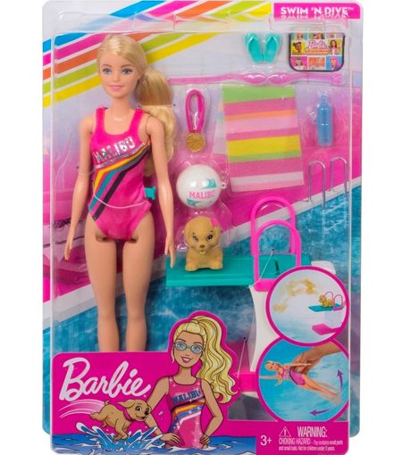 Набор кукла Барби чемпион по плаванью GHK23