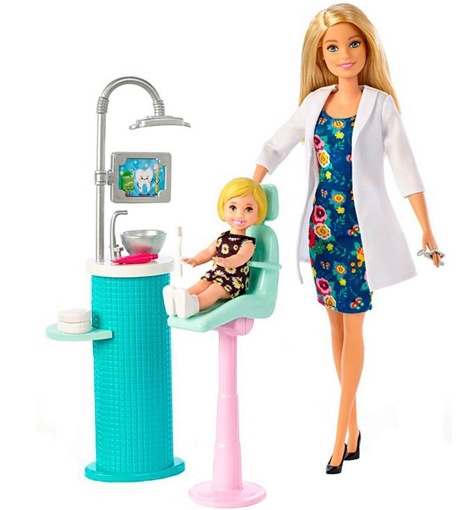 Набор кукла Барби стоматолог блондинка FXP16