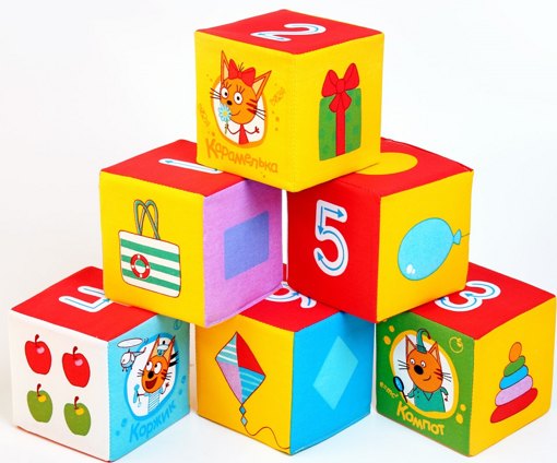 Набор мягких кубиков Три кота Математика Мякиши 473