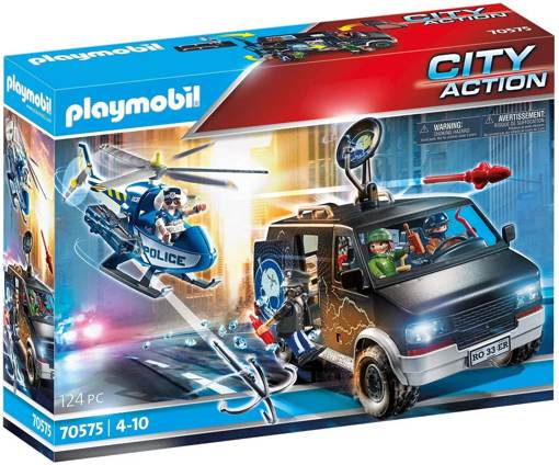 Набор Полицейский вертолет в погоне за фургоном Playmobil 70575