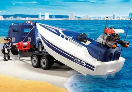 Набор Полицейский внедорожник с моторной лодкой Playmobil 5187