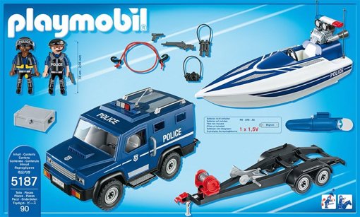 Набор Полицейский внедорожник с моторной лодкой Playmobil 5187