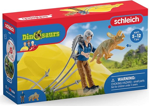 Набор Спасение Динозавра с парашютом Schleich 41471